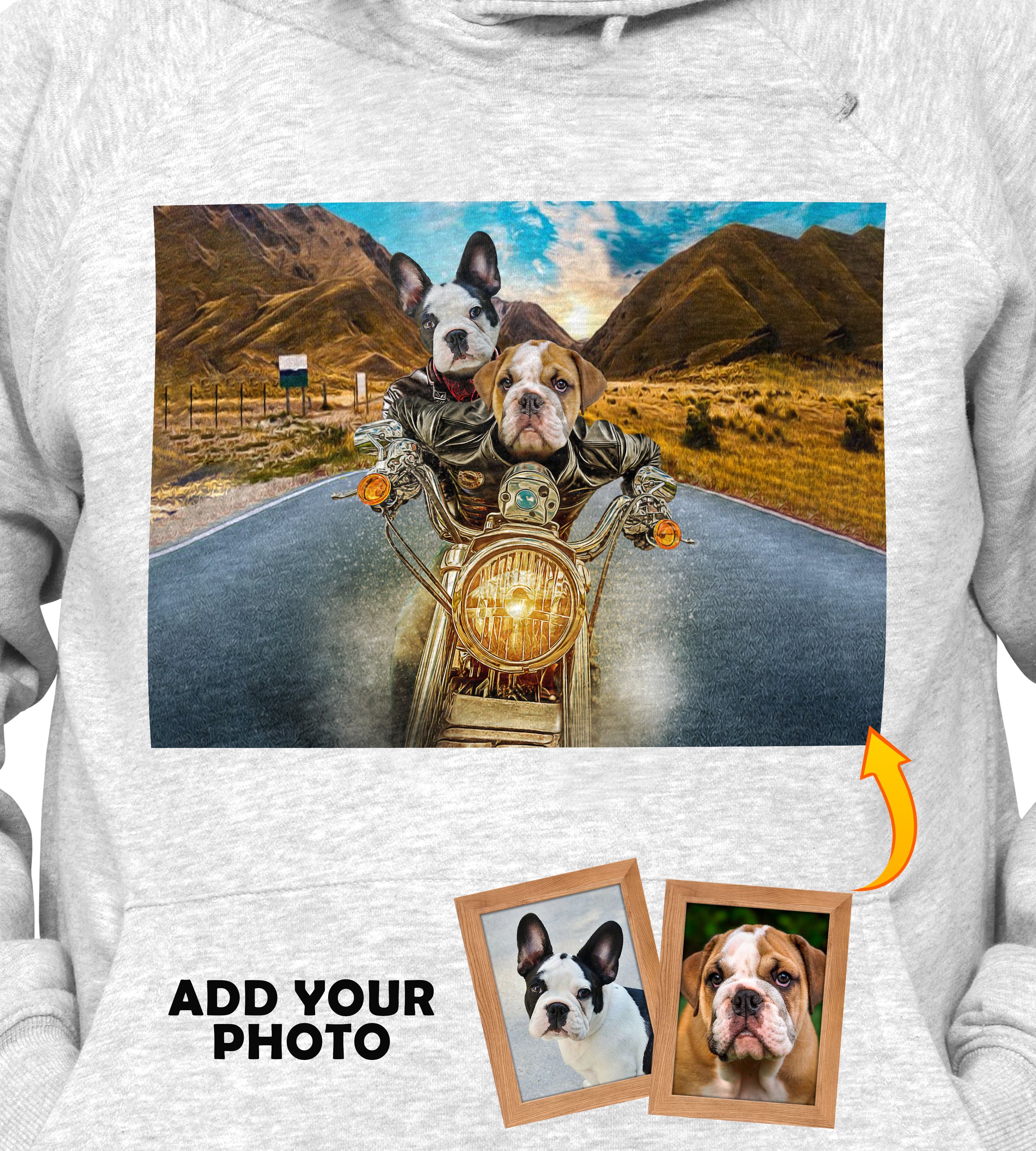 Sudadera con capucha personalizada con imagen de mascota: sudaderas con  capucha personalizadas con estampado de gato o perro – doggovinci, image size:3600x3998