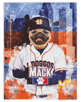 Manta personalizada para mascotas "Houston Astro Doggos"