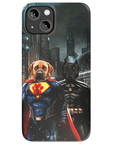 Funda personalizada para teléfono con 2 mascotas 'Superdog & Batdog'