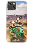 Funda personalizada para teléfono con 2 mascotas 'Kawadawgi Riders'