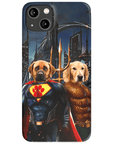 Funda personalizada para teléfono con 2 mascotas 'Superdog & Aquadog'