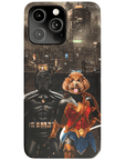 Funda personalizada para teléfono con 2 mascotas 'Superdog & Wonder Doggette'