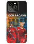 Funda personalizada para teléfono con 2 mascotas 'Russia Doggos'