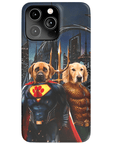 Funda personalizada para teléfono con 2 mascotas 'Superdog & Aquadog'