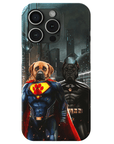 Funda personalizada para teléfono con 2 mascotas 'Superdog & Batdog'