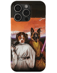 Funda personalizada para teléfono con 2 mascotas 'Princess Leidown & Jedi-Doggo'