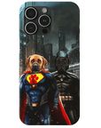 Funda personalizada para teléfono con 2 mascotas 'Superdog & Batdog'