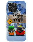 Funda personalizada para teléfono con 2 mascotas 'South Bark'