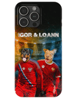 Funda personalizada para teléfono con 2 mascotas 'Russia Doggos'