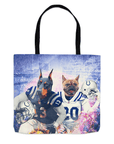 Bolsa de mano personalizada para dos mascotas 'Indianapolis Doggos'