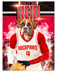 Póster de perro personalizado "Houston Rockpaws"
