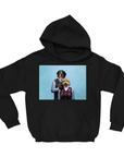 Sudadera con capucha personalizada para 2 mascotas 'Step Doggo & Doggette'