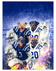 Póster personalizado para 4 mascotas "Indianapolis Doggos"