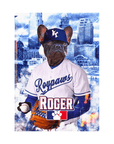 Lienzo personalizado para mascotas de pie 'Kansas City Doggo Royals'