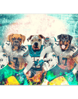 Póster personalizado para 3 mascotas 'Miami Doggos'