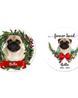 Adorno navideño personalizado con foto de cerámica de forma redonda personalizada - Memorial