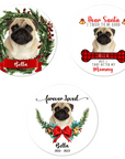 Adorno navideño personalizado con foto de cerámica de forma redonda personalizada - Memorial
