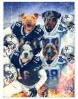Póster personalizado para 4 mascotas "Dallas Doggos"