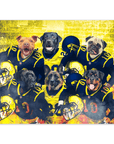 Póster Personalizado para 6 mascotas 'Michigan Doggos'