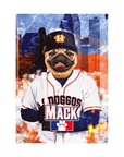 Lienzo personalizado para mascotas de pie 'Houston Astro Doggos'