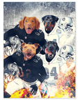 Póster personalizado para 4 mascotas "Oakland Doggos"