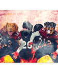 Póster personalizado para 3 mascotas "Atlanta Doggos"
