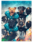 Póster personalizado para 4 mascotas "Jacksonville Doggos"