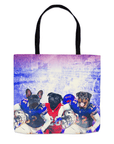 Bolsa de mano personalizada para 3 mascotas 'Buffalo Doggos'