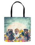Bolsa de mano personalizada para 3 mascotas 'Green Bay Doggos'