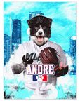 Póster personalizado para mascotas de los Miami Doggo Marlins