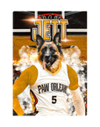 Lienzo personalizado con la imagen de la mascota de pie 'Paw Orleans Pelicans'