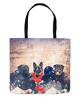 Bolsa de mano personalizada para 3 mascotas 'Chicago Doggos'