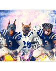 Póster personalizado para 3 mascotas "Indianapolis Doggos"