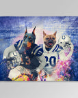 Manta personalizada para dos mascotas 'Indianapolis Doggos'