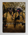 Manta personalizada para dos mascotas 'Dogbusters'