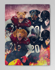 Manta personalizada para 4 mascotas 'Atlanta Doggos'