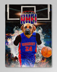 Manta personalizada para mascotas 'Dogtroit Pistons'