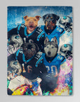 Manta personalizada para 4 mascotas 'Carolina Doggos'