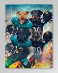 Manta personalizada para 4 mascotas "Jacksonville Doggos"
