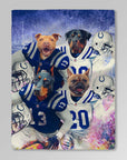 Manta personalizada para 4 mascotas 'Indianapolis Doggos'