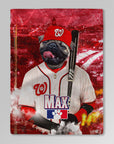Manta personalizada para mascotas 'Washington Nationpaws'