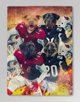 Manta personalizada para 4 mascotas "Arizona Doggos"