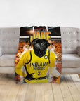Manta personalizada para mascotas con el logo de Indiana Pacers Doggos