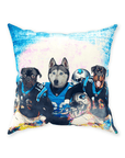Cojín personalizado para 3 mascotas "Carolina Doggos"