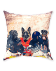 Cojín personalizado para 3 mascotas "Chicago Doggos"