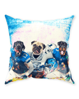 Cojín personalizado para 3 mascotas "Detroit Doggos"