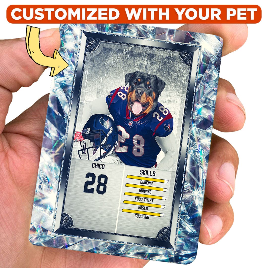 Houston Doggos' Personalized Pet Football Trading Card – doggovinci