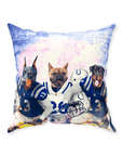 Cojín personalizado para 3 mascotas 'Indianapolis Doggos'