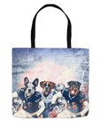 Bolsa de mano personalizada para 3 mascotas 'Dallas Doggos'