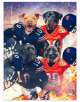 Póster personalizado para 4 mascotas "Chicago Doggos"